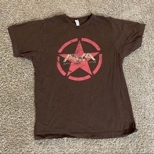 Angels and airwaves brown short sleeve band tee M